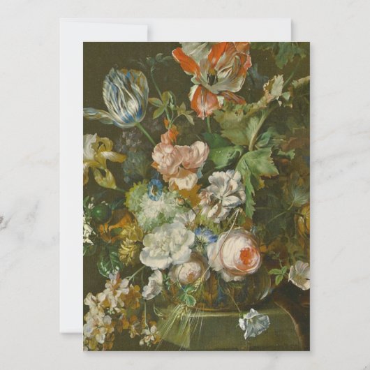 Invitation Mariage romantique de roses tole antiques sombres (Dos)