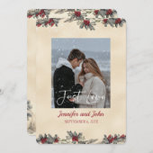 Invitation Mariage romantique d'hiver (Devant / Derrière)