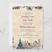 Invitation Mariage romantique d'hiver (Dos)