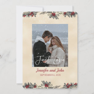 Invitation Mariage romantique d'hiver