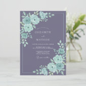 Invitation Mariage Romantique Douce Lilac (Debout devant)