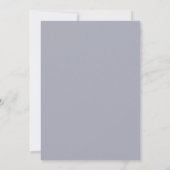 Invitation Mariage Romantique Fleur Bleu Ardoise (Dos)
