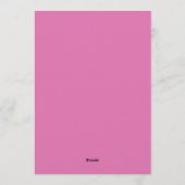 Invitation Mariage Romantique Fleur de Fuchsia (Dos)