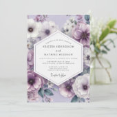 Invitation Mariage Romantique Fleur de Lavande (Debout devant)