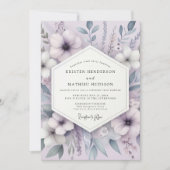 Invitation Mariage Romantique Fleur de Lavande (Devant)