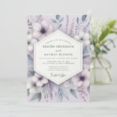 Invitation Mariage Romantique Fleur de Lavande (Debout devant)