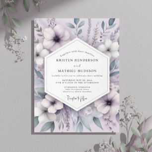 Invitation Mariage Romantique Fleur de Lavande
