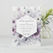 Invitation Mariage Romantique Fleur de Lavande (Debout devant)