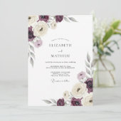 Invitation Mariage Romantique Fleur de Prunier (Debout devant)