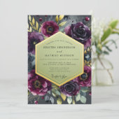 Invitation Mariage Romantique Fleur de Prunier (Debout devant)