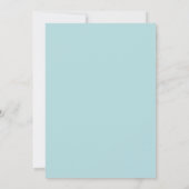 Invitation Mariage Romantique Fleur Teal Verdant (Dos)