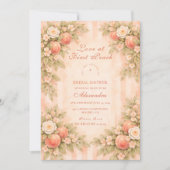 Invitation Mariage Romantique Fleurs de Pêcher (Devant)