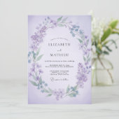 Invitation Mariage Romantique Floraison de Lavande (Debout devant)