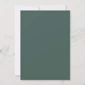Invitation Mariage Romantique Floral Vert Profond (Dos)