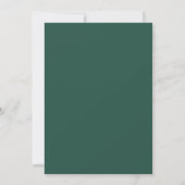 Invitation Mariage Romantique Floral Vert Profond (Dos)
