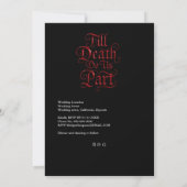 Invitation Mariage romantique foncé - Jusqu'à la mort (Dos)
