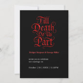 Invitation Mariage romantique foncé - Jusqu'à la mort (Devant)