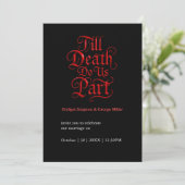 Invitation Mariage romantique foncé - Jusqu'à la mort (Debout devant)