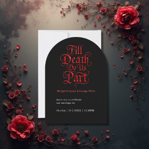 Invitation Mariage romantique foncé - Jusqu'à la mort