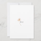 Invitation Mariage Romantique Gold & Blush Pressé Fleurs (Dos)