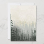 Invitation Mariage romantique Misty Forest Aquarelle Arbres (Dos)