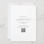Invitation Mariage Romantique Moderne avec Photo Shower de Fi (Dos)