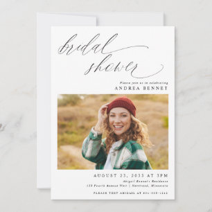 Invitation Mariage Romantique Moderne avec Photo Shower de Fi