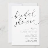 Invitation Mariage Romantique Moderne Noir et Blanc (Devant)
