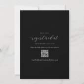 Invitation Mariage Romantique Moderne Noir et Blanc (Dos)
