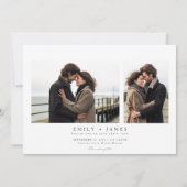Invitation Mariage romantique moderne Photo (Dos)