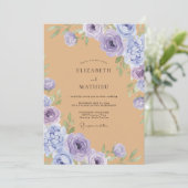 Invitation Mariage Romantique Painterly Abricot (Debout devant)