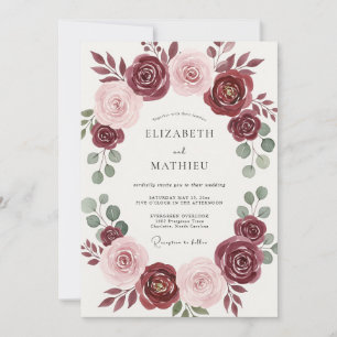 Invitation Mariage Romantique Pittoresque en Bourgogne