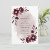 Invitation Mariage Romantique Rêveur Bourguignon (Debout devant)