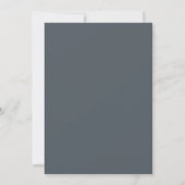 Invitation Mariage Romantique Rose Gris Ardoise (Dos)