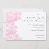 Invitation Mariage romantique rose Hydrangea Aquarelle Invite (Devant)