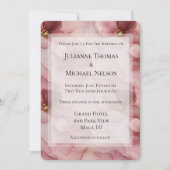 Invitation Mariage romantique rose pâle (Devant)
