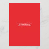 Invitation Mariage Romantique Rose Rouge (Dos)