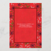 Invitation Mariage Romantique Rose Rouge (Dos)