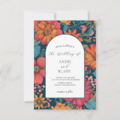 Invitation Mariage romantique rose vintage (Devant)