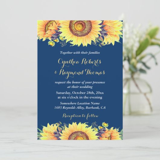 Invitation Mariage romantique rustique (Debout devant)
