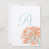 Invitation Mariage romantique rustique de corail (Dos)