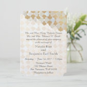 Invitation Mariage romantique rustique | Mosaïque Faux Gold F (Debout devant)