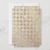 Invitation Mariage romantique rustique | Mosaïque Faux Gold F (Dos)