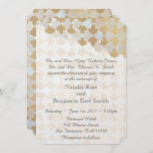 Invitation Mariage romantique rustique | Mosaïque Faux Gold F (Devant / Derrière)