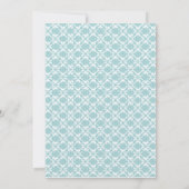 Invitation Mariage Romantique Rustique Oiseaux Menthe Damas (Dos)