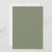 Invitation Mariage Romantique Sage Flourish (Dos)