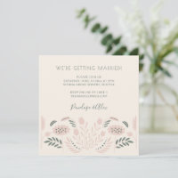 Mariage romantique scandinave folk fleurs sauge ro