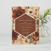 Invitation Mariage Romantique Sienne Bloom (Debout devant)