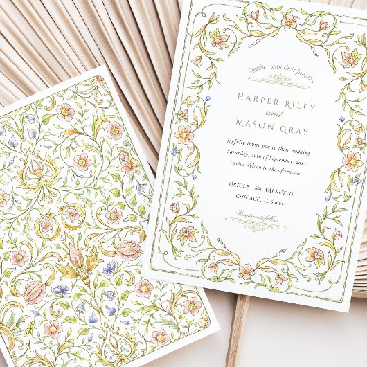 Invitation Mariage romantique Soft Floral Garden