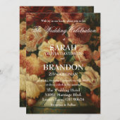 Invitation Mariage romantique sombre et sombre peinture antiq (Devant / Derrière)